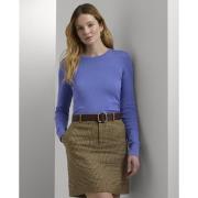 Lauren Ralph Lauren Cotton Modalls Sweater Kvinde Wild Iris Sweaters S...