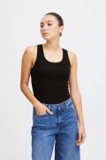 ICHI Zola top Kvinde Sort Tanktoppe Slim Fit Str XL - hos Magasin