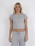 Neo Noir Lonnie Pointelle Top Kvinde Light Grey Toppe Str 40 - hos Mag...