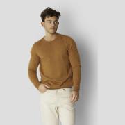 Clean Cut Copenhagen Merino Wool Crew Mand Bronze Melange Sweaters Str...