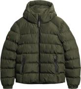 Superdry Hooded Sports Puffer Jacket Mand Army Khaki Overgangsjakker S...