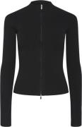 Pieces Pccrista LS ZIP Knit Cardigan Noos Kvinde Sort Cardigans Str L ...