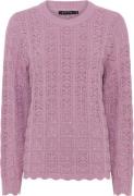 Micha Jumper_ Cotton Pattern Knit Kvinde Aut.Rose Sweaters Str L - hos...