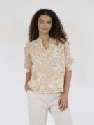 Neo Noir Davina Rose Field Blouse Kvinde Dusty Yellow Langærmede Bluse...