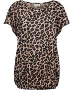 Kaffe Curve Kcsonna Stanley Top Kvinde Leopard Print Toppe Str 46 - ho...