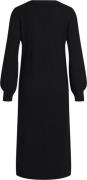 Object Objmalena L/S Knit Dress Noos Kvinde Black Midi Kjoler Str L - ...