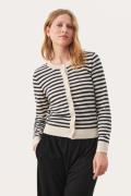 Part Two Tanishapw CA Kvinde Whitecap Gray Stripe Cardigans Relaxed Fi...