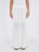 Neo Noir Lyric Crochet Knit Skirt Kvinde White Maxi Nederdele Str 40 -...