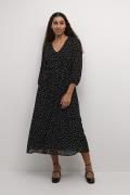 Kaffe Kasally Dress Kvinde Black/white Dot Maxi Kjoler Str 40 - hos Ma...