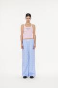 ROTATE Birger Christensen Highwaisted Pants Kvinde Blue Logo Stripe + ...