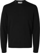 Selected Homme Slhtray LS Knit Merino Crew Neck NO Mand Sort Sweaters ...