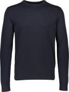 Lindbergh Mélange Round Neck Knit Mand Blå Sweaters Str L - Viskose ho...