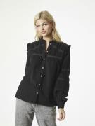 Neo Noir Isala Corduroy Shirt Kvinde Black Langærmede Bluser Str 40 - ...