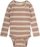 PETIT PIAO Body L/S Modal Multi Striped Str 80 cm - Chili Pepper Mult ...