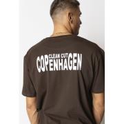 Clean Cut Copenhagen Clean Organic Tshirt Mand Dark Brown Kortærmede T...