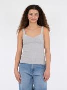 Neo Noir Hanora Knit Top Kvinde Light Grey Melange Tanktoppe Str 40 - ...