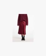 Selected Femme Slflena HW Midi Skirt Noos Kvinde Zinfandel Midi Nederd...