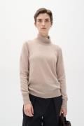 InWear Lukkaiw Rollneck Pullover 100% Cashmere Kvinde Sand Sweaters Re...