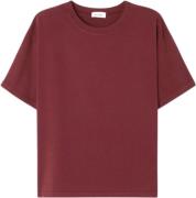 American Vintage Fiz02ah24 Kvinde Burgundy Kortærmede T-shirts Str L -...