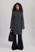 Gestuz Alphagz Rollneck Dress Kvinde Charcoal Melange Korte Kjoler Str...