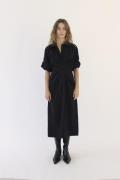 Designers Remix Connor Drape Dress Kvinde Sort Midi Kjoler Str 38 - ho...