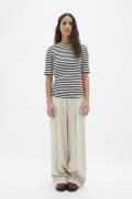 InWear Dagnaiw Striped Tshirt Kvinde Whisper White/ Midnight Magic Kor...