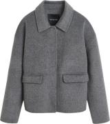 HERSKIND Kurt Lux Coat Kvinde Ligth Grey Overgangsjakker Str 38 - Uld ...