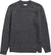 Norse Projects Roald Wool Cotton Rib Sweater Mand Dark Grey Melange Sw...