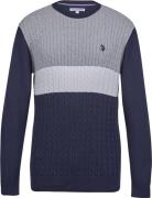 U.S. Polo Assn. Kean REG COT CAB Uspa M Knit Mand 19-4020tcx Dark Sapp...