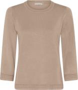 Micha BB Jumper_ BB Viscose Knit Kvinde Camel Sweaters Str L - hos Mag...