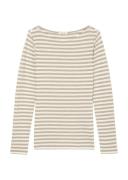 Marc O’Polo Tshirt, Long Sleeve, Boat Neck, st Kvinde Multi/ Chalky Ma...