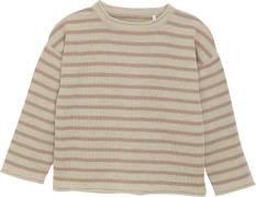 Huttelihut Pullover Stripe Wool Knit Str 128 - Mahogany Rose Langærmed...