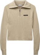 Blanche Carrickbl Zip Jumper Kvinde 0907 Macadamia Sweaters Str L - Bo...