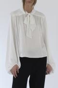 Designers Remix Lucille Bow Blouse Kvinde Sand Toppe Str 40 - hos Maga...