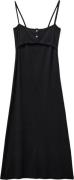 Blanche Bellabl Strap Dress Kvinde Black Midi Kjoler Str 40 - Bomuld h...