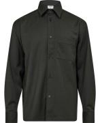 Filippa K Boxy Wool Twill Shirt Mand Green Mela Langærmede Skjorter St...