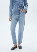 MANGO Mom2000 mom High Rise Jeans Kvinde Open Blue Bukser Str 40 - Den...