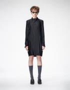 Han kjøbenhavn High Neck Dress Kvinde Black Plissã© Midi Kjoler Str S ...