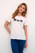 Cream Crnorma Tshirt Kvinde Cambodia Pictures White Kortærmede T-shirt...