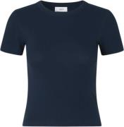 Envii Enally SS Crop TEE 5314 Kvinde Navy Blazer Kortærmede T-shirts S...