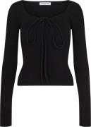 Designers Remix Taliana Rib Blouse Kvinde Sort Sweaters Str l - hos Ma...