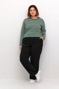 Kaffe Curve Kcwinni LS Tshirt Kvinde Gardentopiary/ Turtledo Stripe Ko...