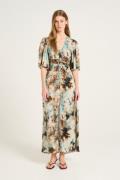 Gestuz Reenagz P ss Dress Kvinde Blue Brown Rust Maxi Kjoler Str 40 - ...