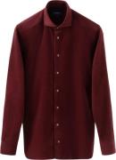 ETON Slim Fit Dark Red Fine Whale Coruroy Shirt Mand Rød Langærmede Sk...