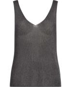 Second Female Ellia Knit Top Kvinde Charcoal Gray Tanktoppe Str L - ho...