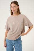 Karen by Simonsen Noomakb Tee Kvinde Simply Taupe Kortærmede T-shirts ...