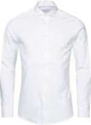 ETON Slim Fit White Solid Fourflex Stretch Shirt Mand Hvid Langærmede ...