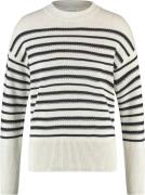 Gerry Weber Pullover 1/1 Sleeve Kvinde Cream/blakc Striped Sweaters St...