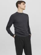 Jack & Jones Jjeemil Knit Crew Neck Noos Mand Dark Grey Melange Sweate...