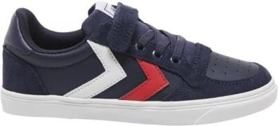 Hummel Slimmer Stadil Leather LOW JR Blå Sneakers Str 31 - hos Magasin